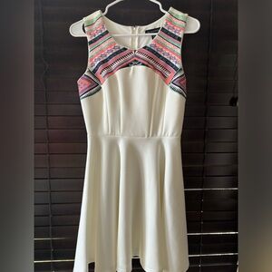 Colorful white dress